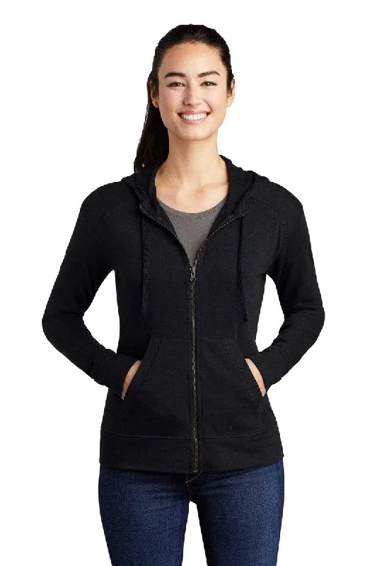 Elegant Style Sport-Tek LST293: Ladies PosiCharge Tri-Blend Wicking Fleece Full-Zip Hooded Jacket