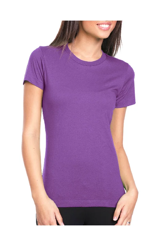 Unique prints Next Level Womens Boyfriend Fine Jersey Short Sleeve Crewneck T-Shirt - Purple Berry - Closeout