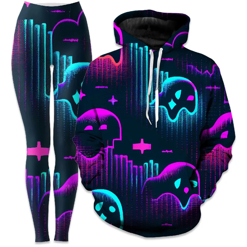 Avant-garde trend Ghost Melt Hoodie and Leggings Combo