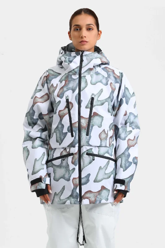 Cool Style Women's Camouflage Multifunctional Waterproof Insulated Snow Jacket