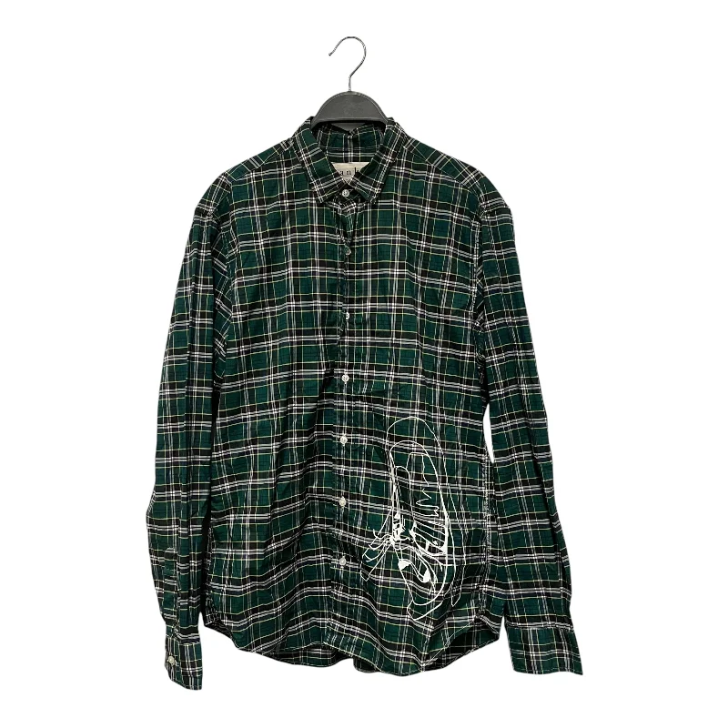 Classic Retro Frank&Eileen/Flannel Shirt/M/Plaid/Cotton/GRN/