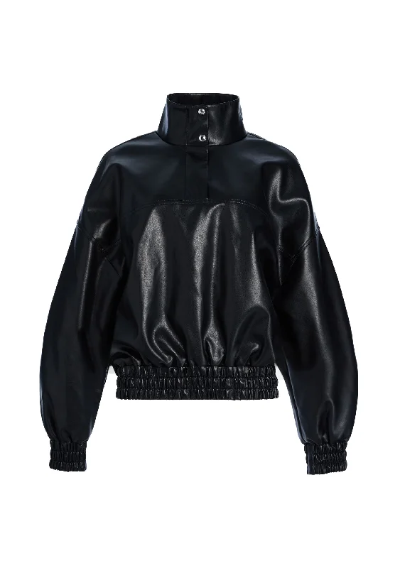 Street Fashion Mia Vegan Leather Pullover