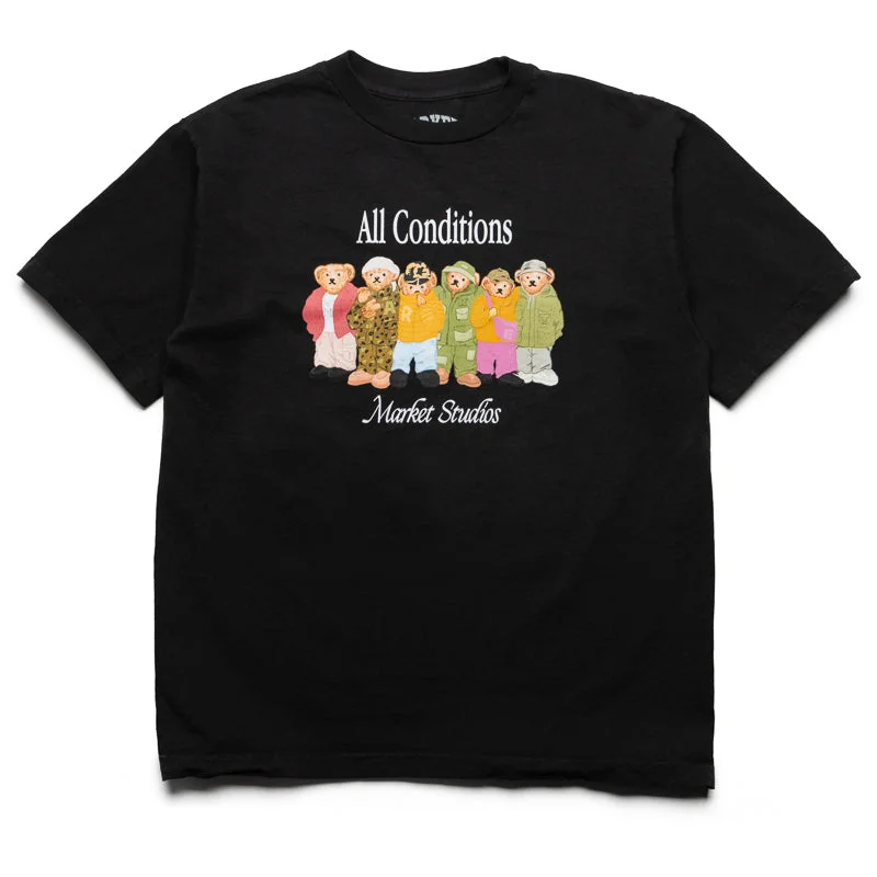 Nightclub Style Market Gorpcore Bears Tee - Washed Black