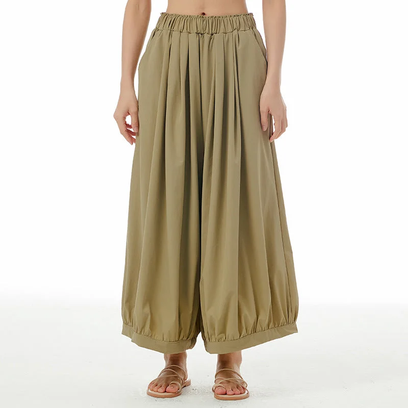 Classic Series Summer Casual Plus Sizes Wide Legs Pants