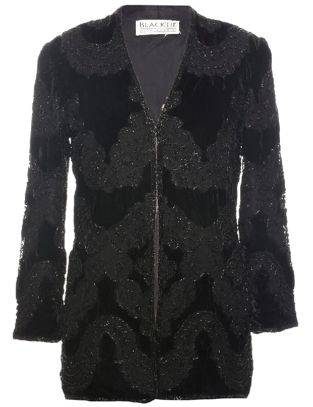 Personality Publicity Velvet Evening Jacket - L