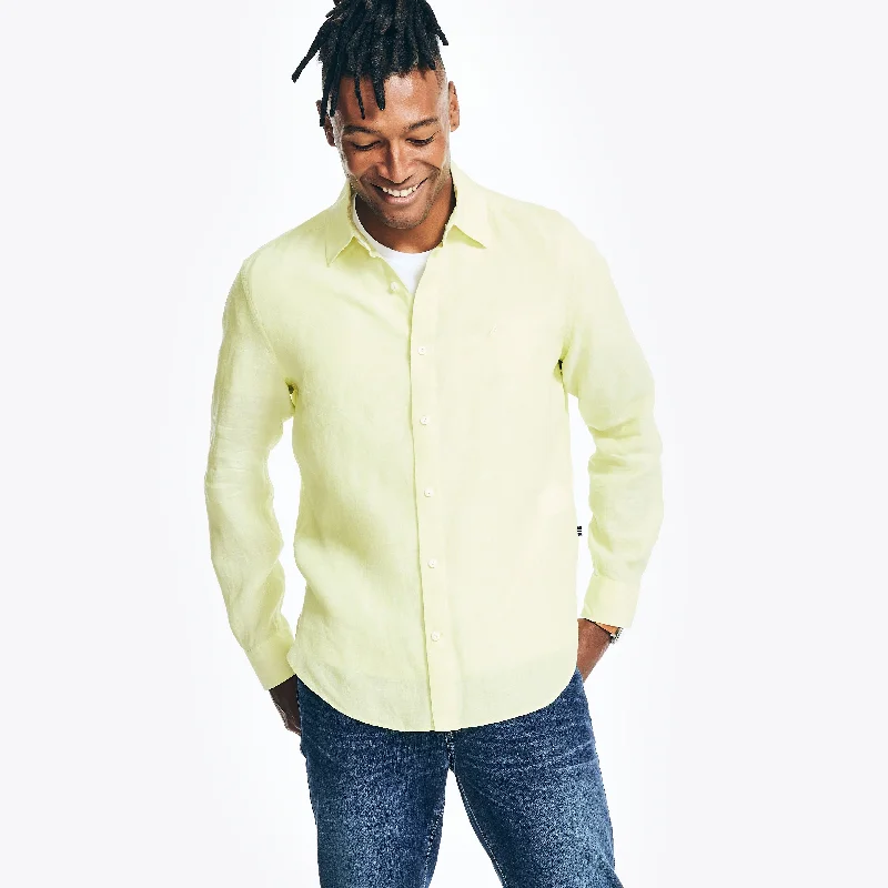 Trendy Sweaters Nautica Mens Sustainably Crafted Linen Shirt