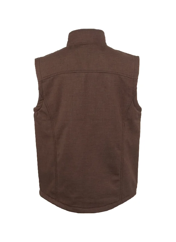 Street Vertical And Horizontal Design STS Ranchwear Womens Weston Vest Chocolate Poly/Spandex Fleece Vest