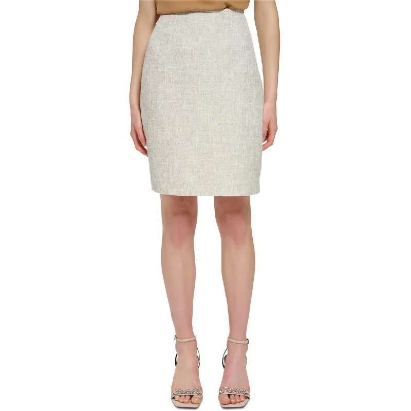 High-waisted pants style Calvin Klein Womens Above Knee Back Slit Pencil Skirt