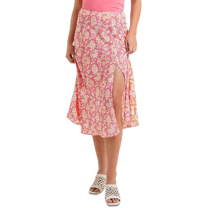 Sports Comfort Style French Connection Womens Midi Floral Print Midi Skirt