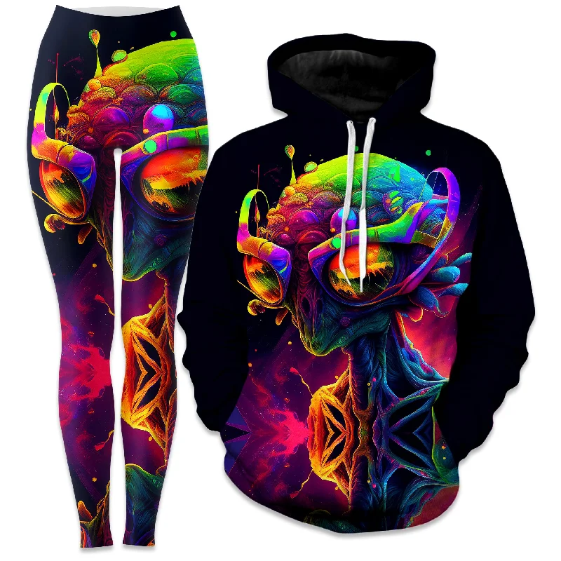 Affordable selection Psychedelic Alien Hoodie and Leggings Combo