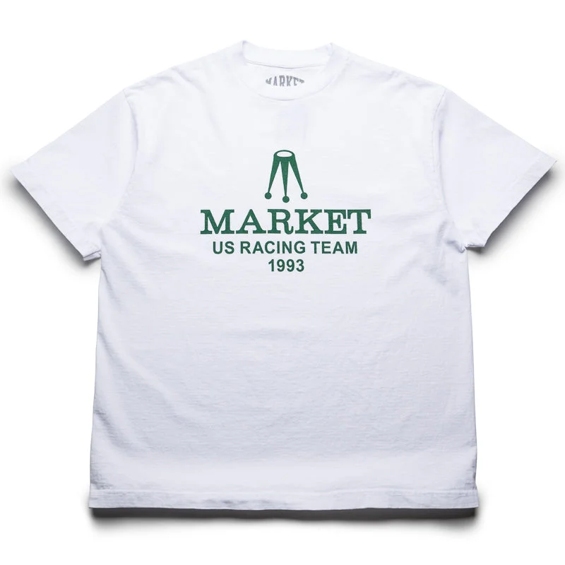 Cool Summer Market Relax Team Racing Tee - White