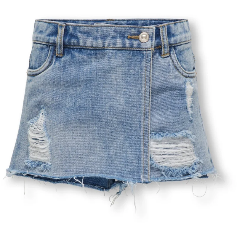 Sports Jumpsuit kids ONLY Light Blue Denim Texas Wrap Denim Skort