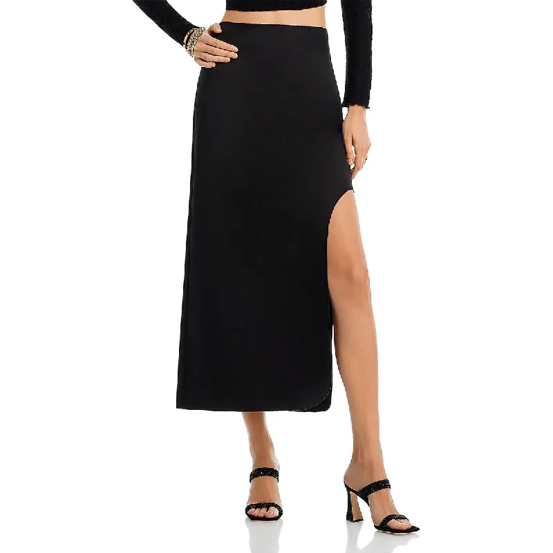 Street Casual Style By Malene Birger Womens Midi Side Slit Midi Skirt