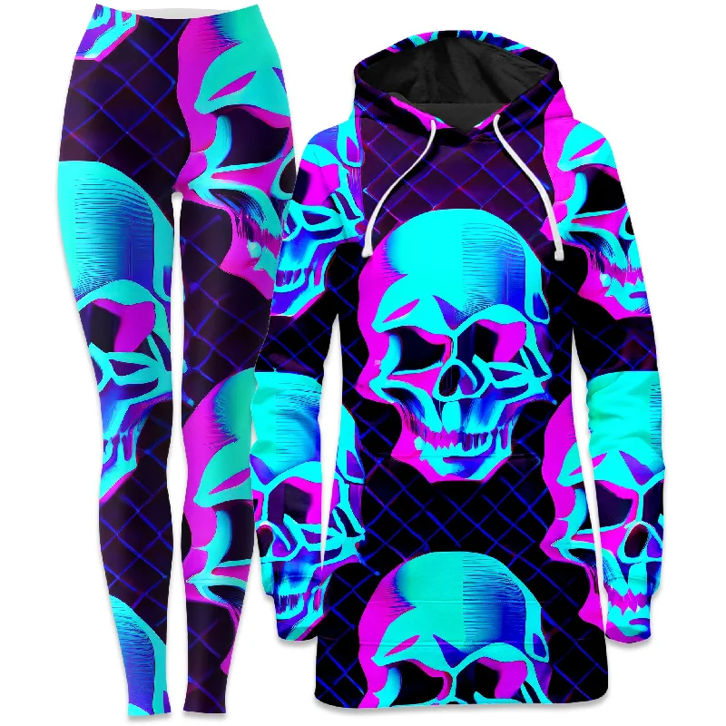 Fun and cute Night Trek Hoodie Dress and Leggings Combo