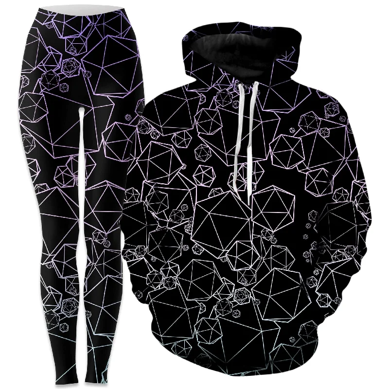 Sports Casual Style Icosahedron Madness Cold Hoodie and Leggings Combo