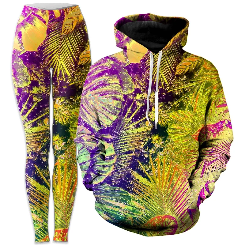 Sports Yoga Style Junglist Rainbow Hoodie and Leggings Combo