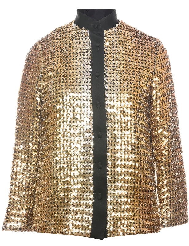 Street Style Sequined Evening Jacket - M