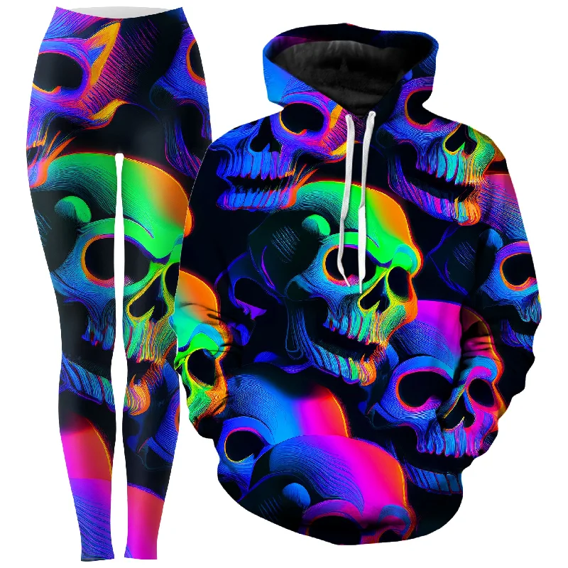 Fashionable and versatile Psychedelic Nightmare Hoodie and Leggings Combo