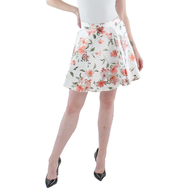 Stunning Fashion City Studios Womens Juniors Foiled Floral A-Line Skirt