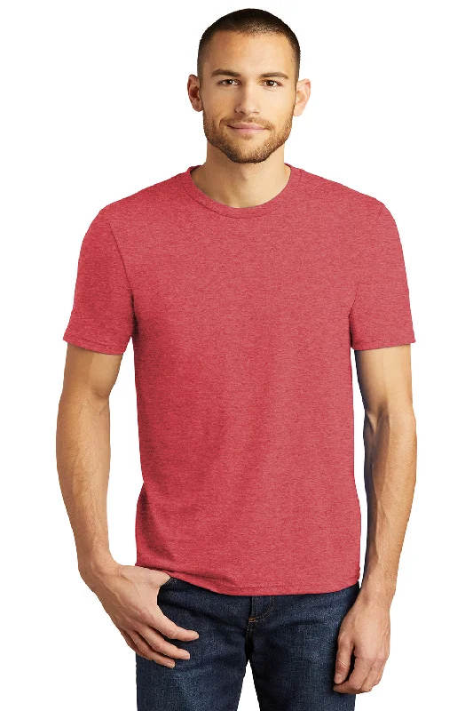 Cool Hoodies District Mens Perfect Tri Short Sleeve Crewneck T-Shirt - Red Frost