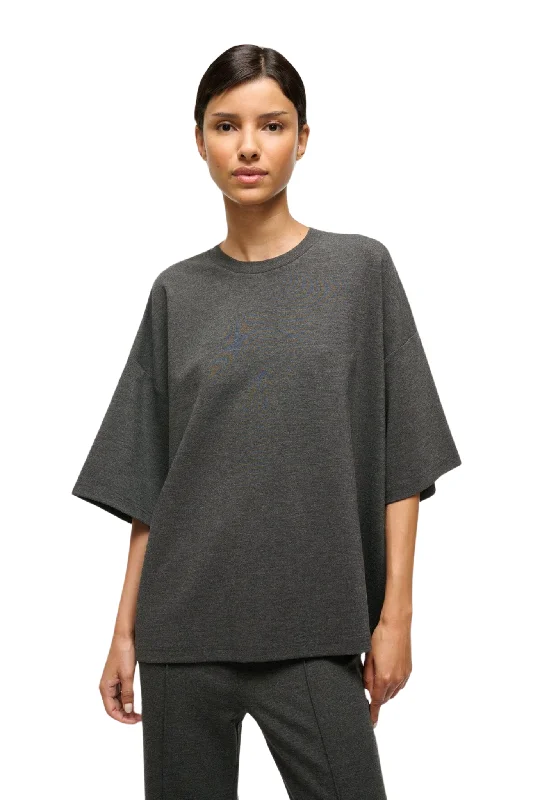 Printing decoration Capsule Top in Heather Grey