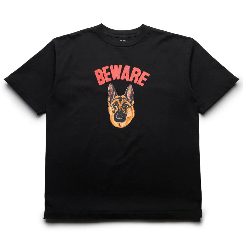 Elegant Style Market Beware Sign Tee - Washed Black