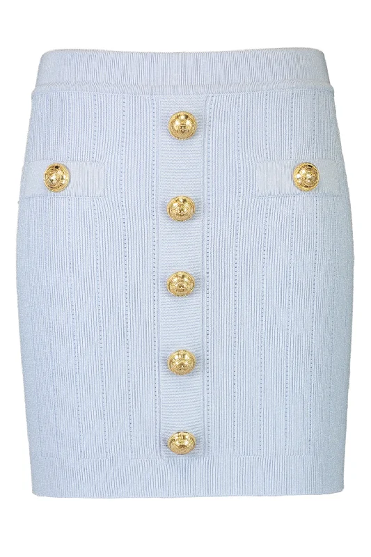 Retro Woolen Jacket Two Pocket Button Skirt