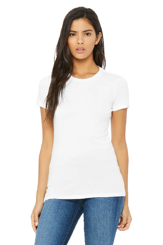 Elegant Classic Bella + Canvas Womens The Favorite Short Sleeve Crewneck T-Shirt - Solid White