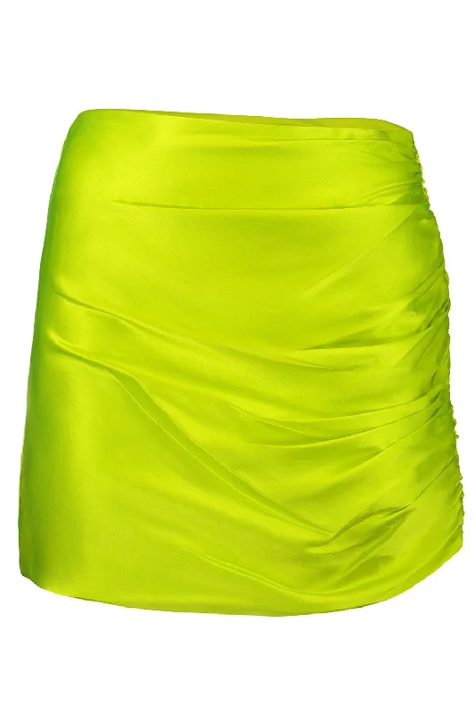 Sports Casual Style Ruched Mini Skirt