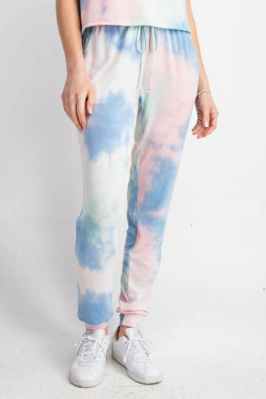 Hooded design Cotton Candy Tie Dye Jogger Pant