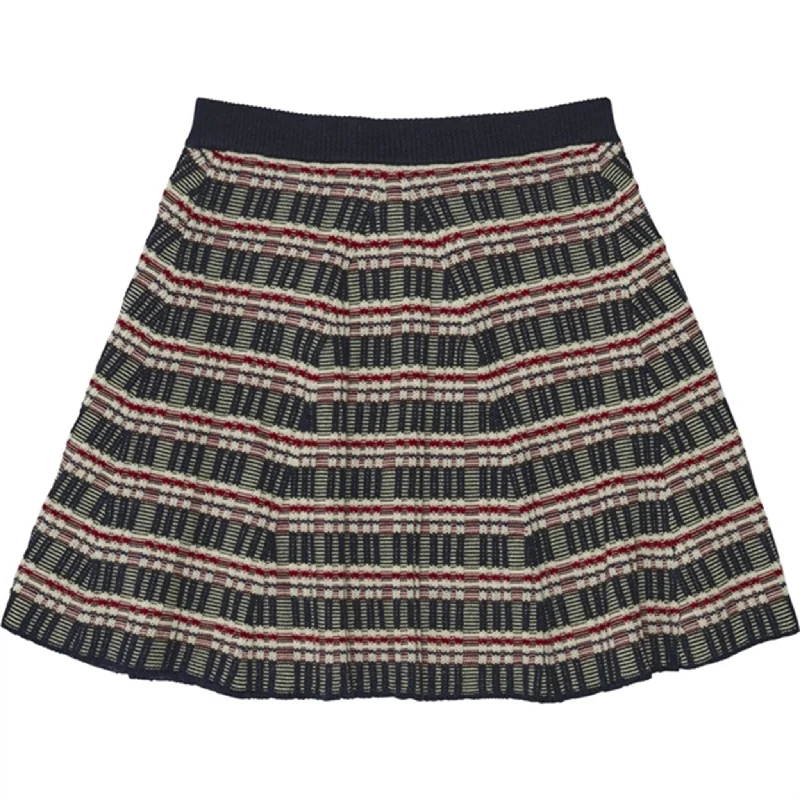 Elegant Classic FUB Rib Skirt Dark Navy