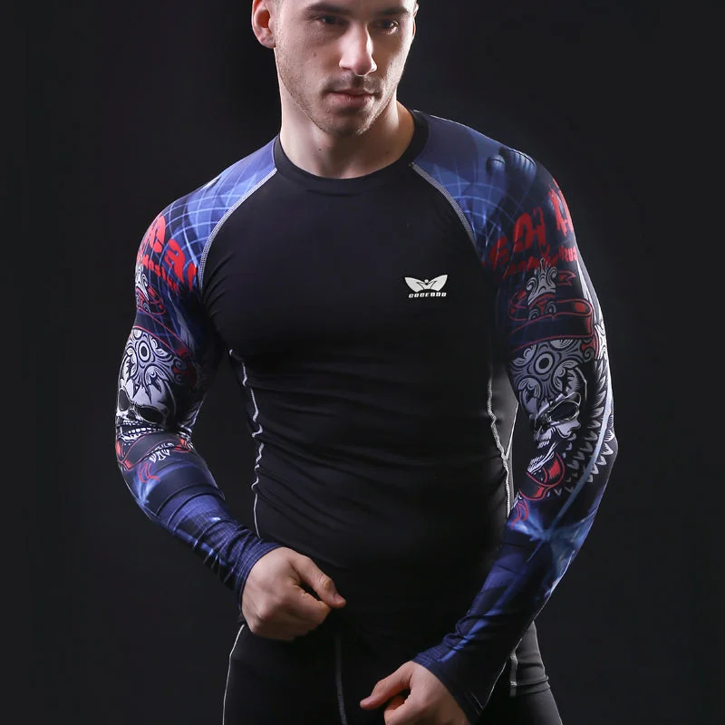 Designer Belts Men Compression Long sleeve Breathable Quick Dry T Shirts Bodybuilding Weight lifting Base Layer Fitness Tight Tops T-shirt