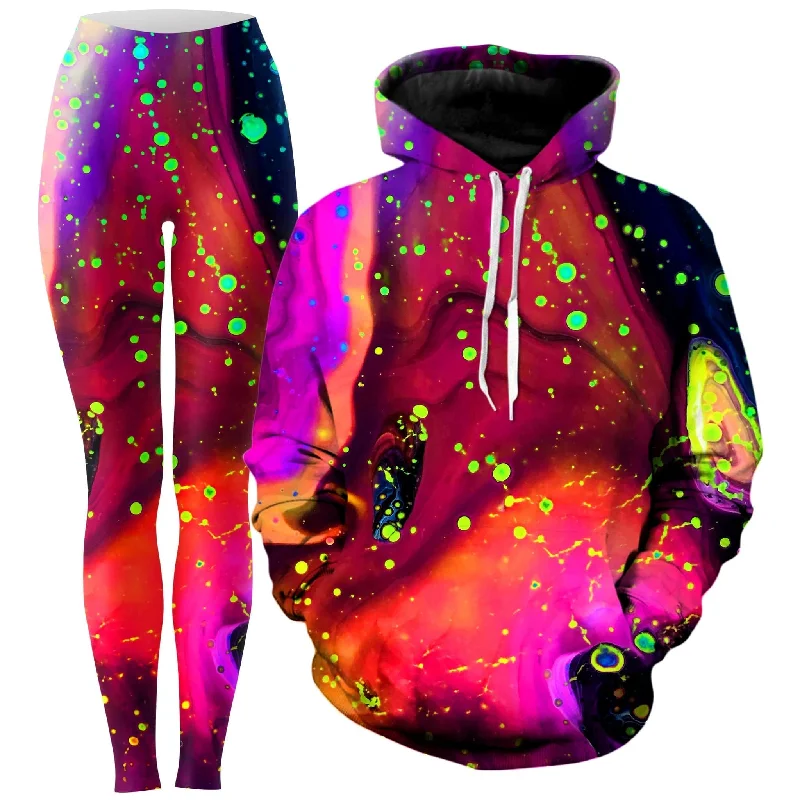 Printing decoration Cosmos Hoodie and Leggings Combo