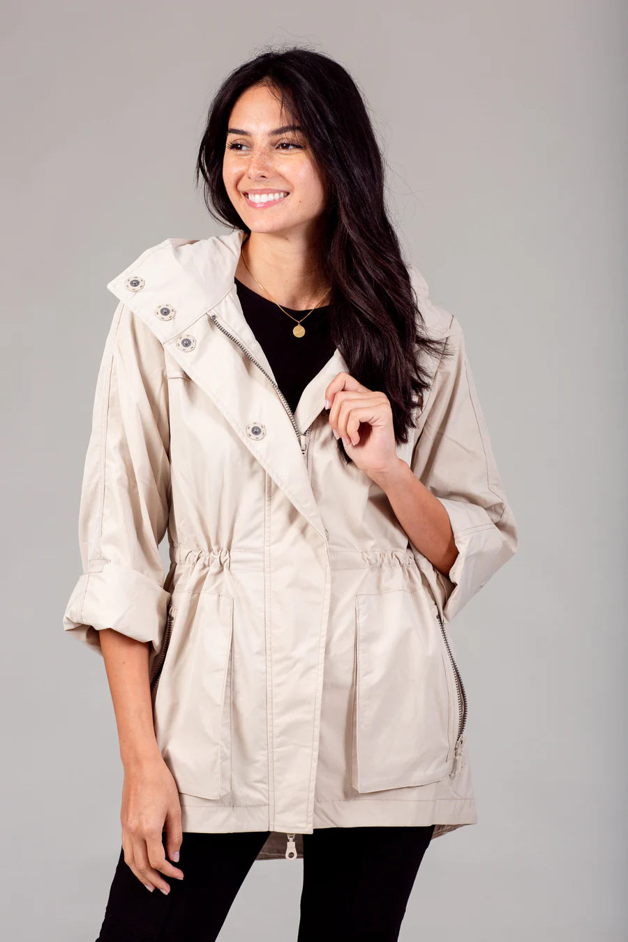 Sports Comfort Style Anorak Rain Jacket Bone