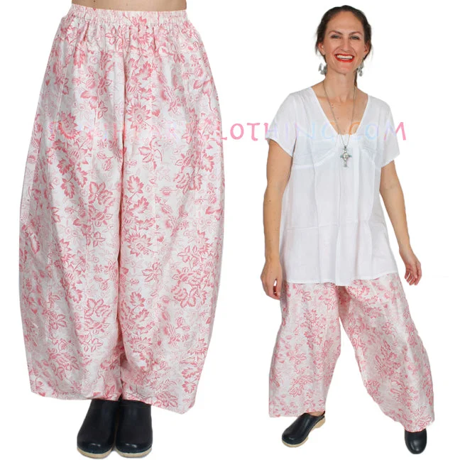 Sports Vitality Style Sunheart Silk Floral Harem Pants Boho Evening Goddess Sml-2x