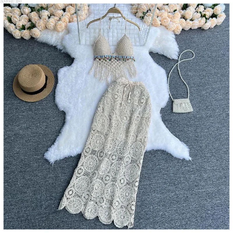 Fashionable and versatile Lisa Crochet Coord Set