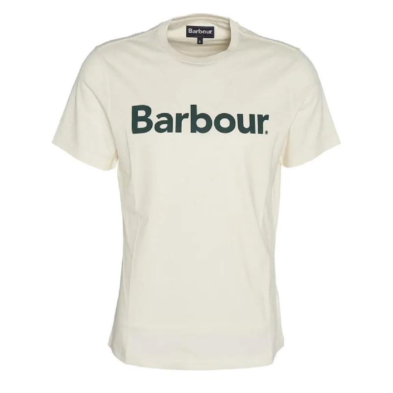 Preppy Style Barbour Logo T-Shirt Whisper White