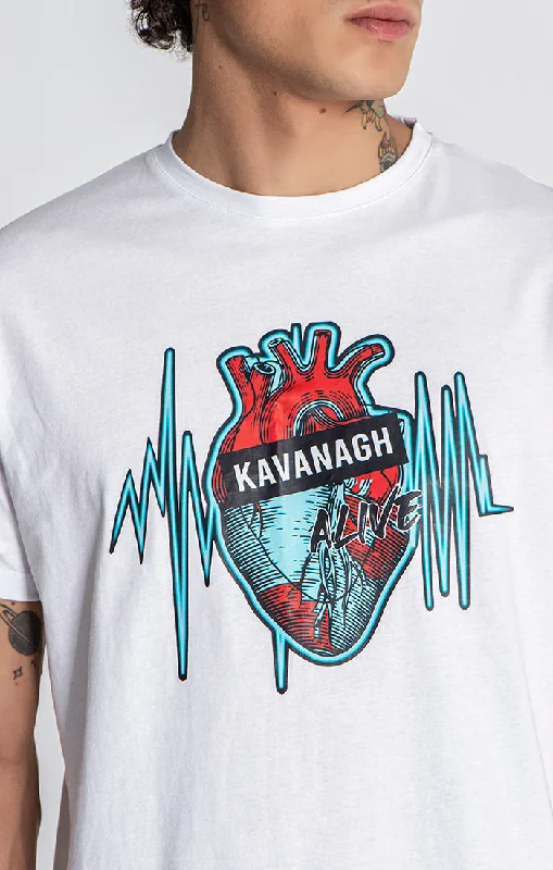 Trendy Blazers White Heartbeat Tee