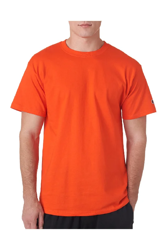 Statement Jackets Champion Mens Short Sleeve Crewneck T-Shirt - Orange