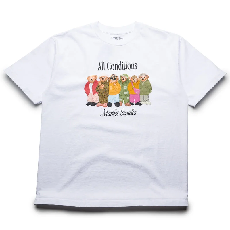 Floral Prints Market Gorpcore Bears Tee - White