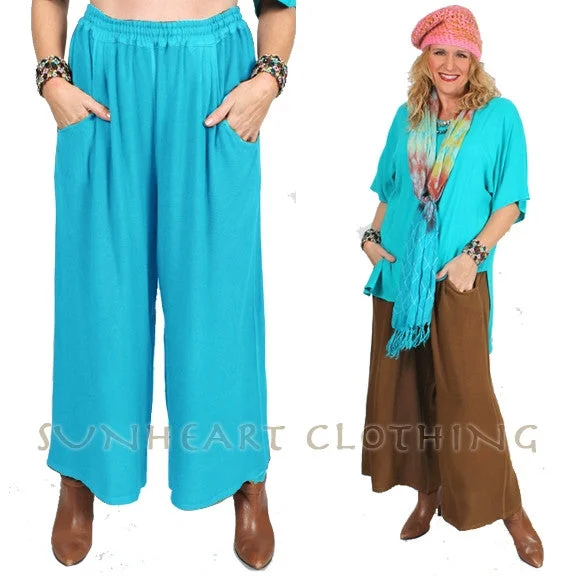 Short skirt design MOROCCAN COTTON WIDE-LEG PANTS