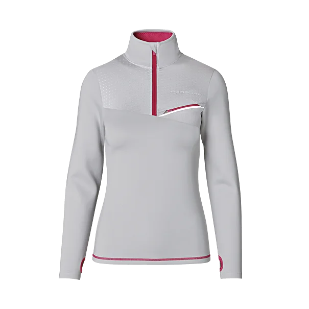 Retro Stripes Porsche Women's Long Sleeve Zip Up- Sport Collection