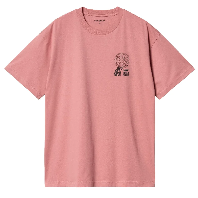 Designer Outerwear Carhartt WIP S/S Chrysanthemum T-Shirt Dusty Rose