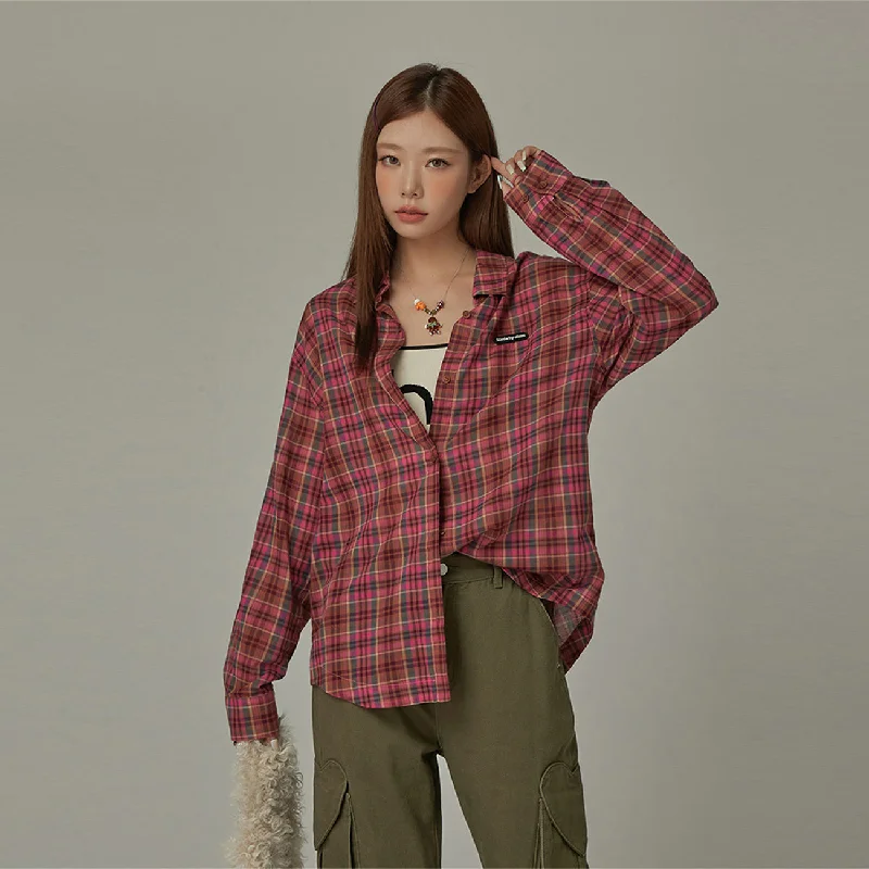 Elegant and noble Checked Loose Fit Shirt