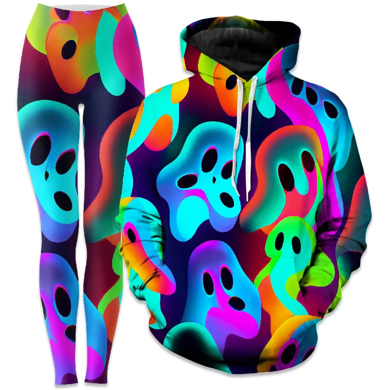 Personalized print Ghostly Hoodie and Leggings Combo