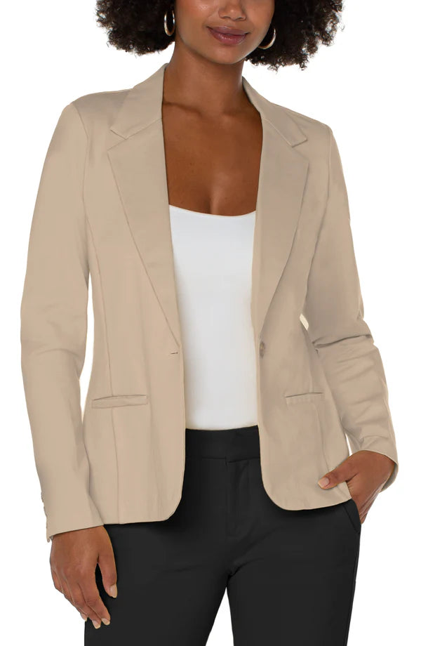 Elegant Classic Liverpool Fitted Blazer Biscuit Tan