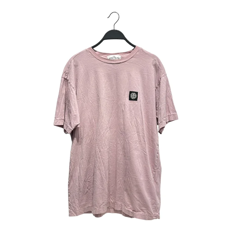 Vintage Fashion STONE ISLAND/T-Shirt/L/Cotton/PNK/Plain Pink Tee