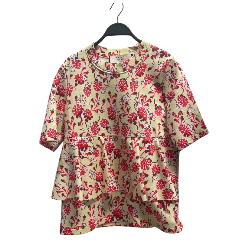 Fashionable sports MARNI/SS Blouse/L/Floral Pattern/Cotton/MLT/MARNI FLORAL PEPLUM TOP