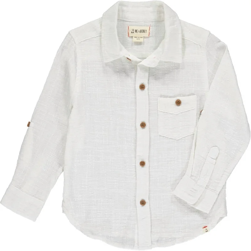 Casual Jackets Men's Merchant Button Down Shirt In White