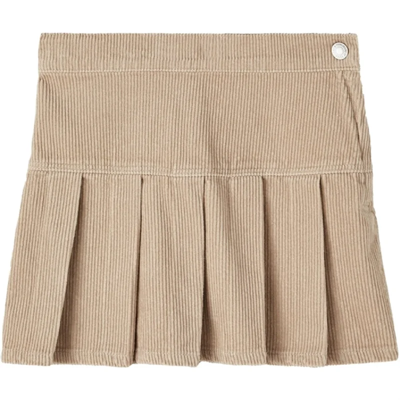 High-quality Fabrics Name it Oxford Tan Salli Short Corderoy Skirt